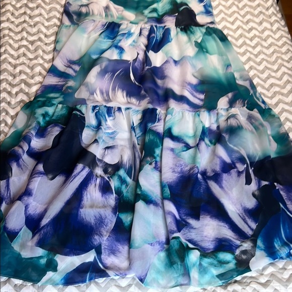 Joseph Ribkoff Signature Stunning Flowy Tropical Print Dress sz 16 - Picture 6 of 16